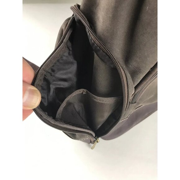 Bellino Unisex Adults Brown Inner Dividers Zipper Shoulder Strap Laptop Bag - Picture 10 of 11